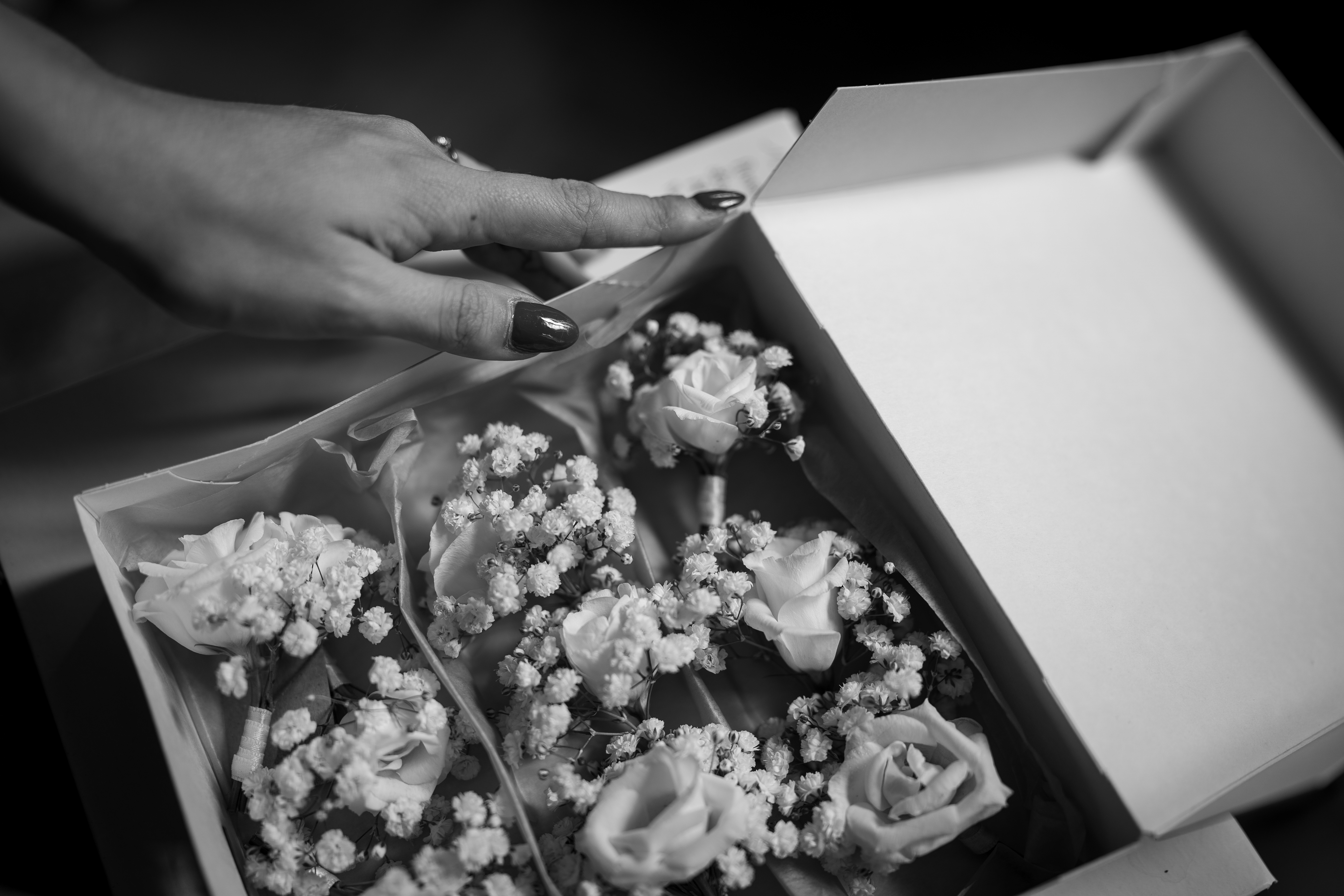 Mariage blanc — accessoires floraux